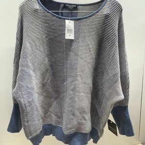 Absolutely Famous Blue and Gray Striped Sweater